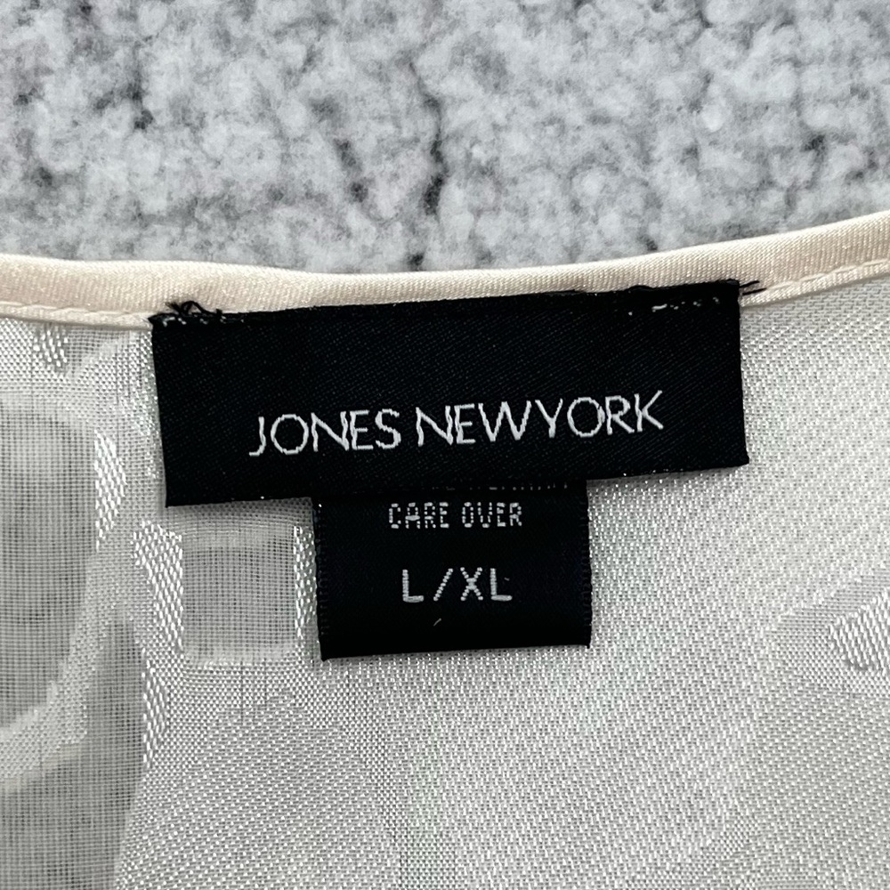 NEW Women's Jones of New York Intimates Ivory Floral Night Robe Size L/XL - Picture 2 of 9